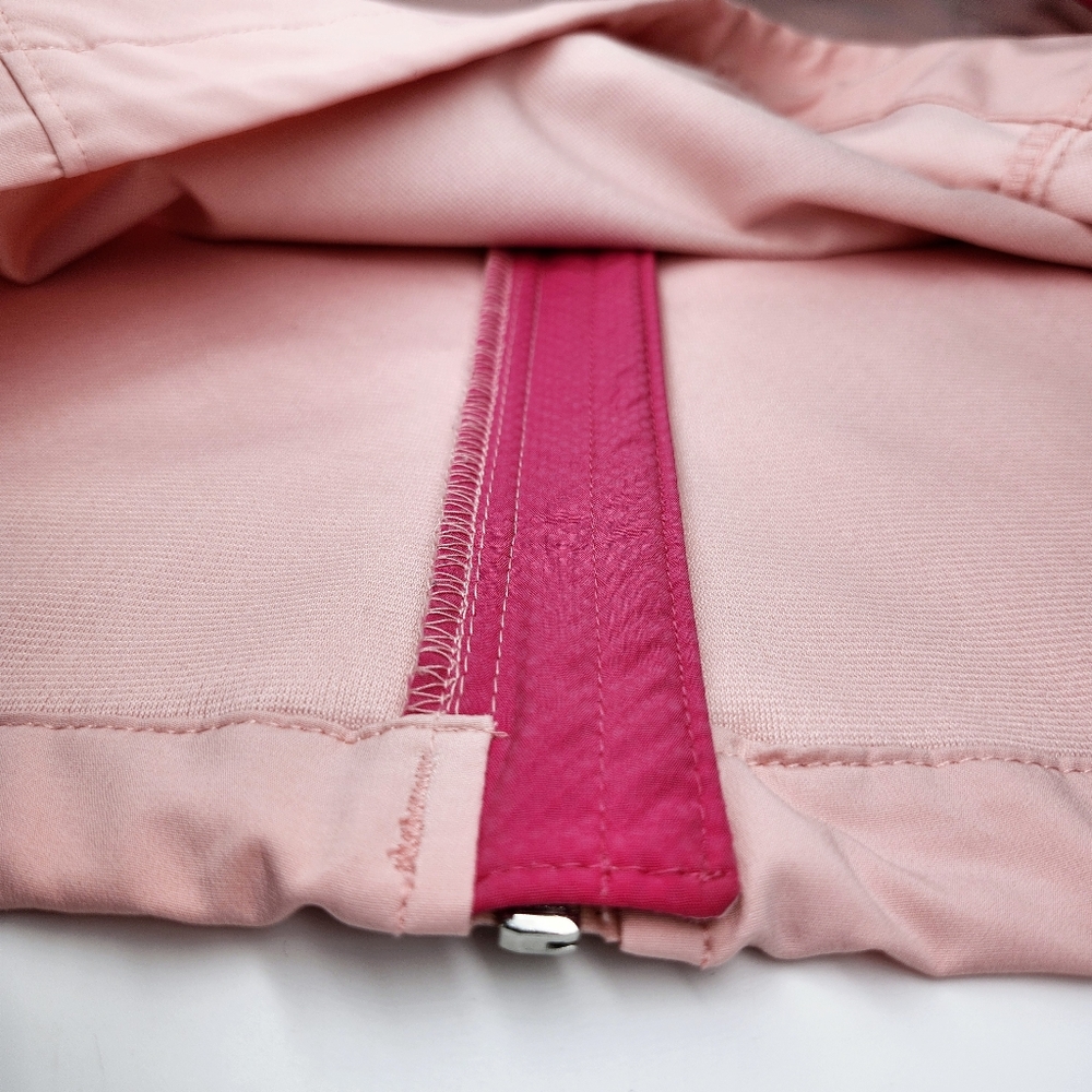 Columbia Light & Dark Pink Hooded Wind Water Resistant Softshell Stretch Jacket - Picture 8 of 11